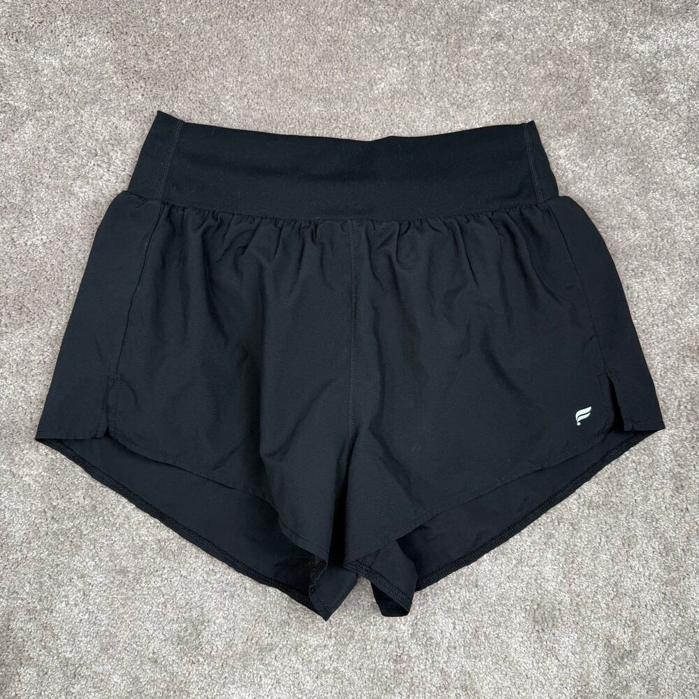 Fabletics Sun Chaser Running Shorts Size S Black High Waisted Athletic